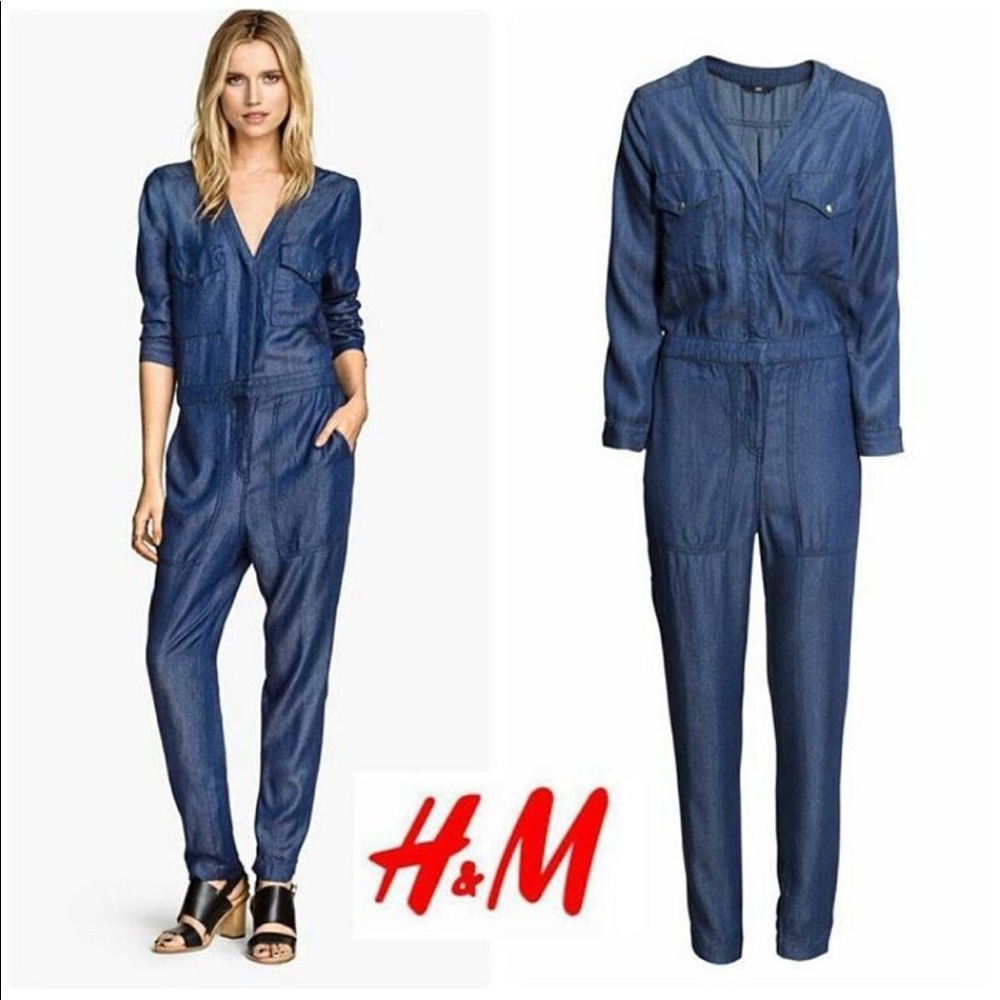 H&M Denim Overall Jumpsuit